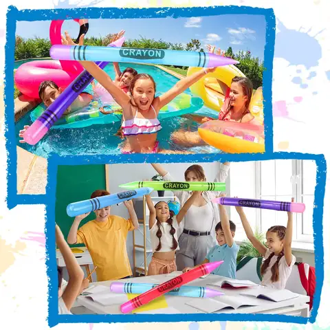 जंबो इन्फ्लेटेबल क्रेयॉन बैलून नियॉन स्कूल पार्टी सजावट स्कूल के पहले दिन की कक्षा की आपूर्ति 8 best sales मेरा क्रेयॉन - №2