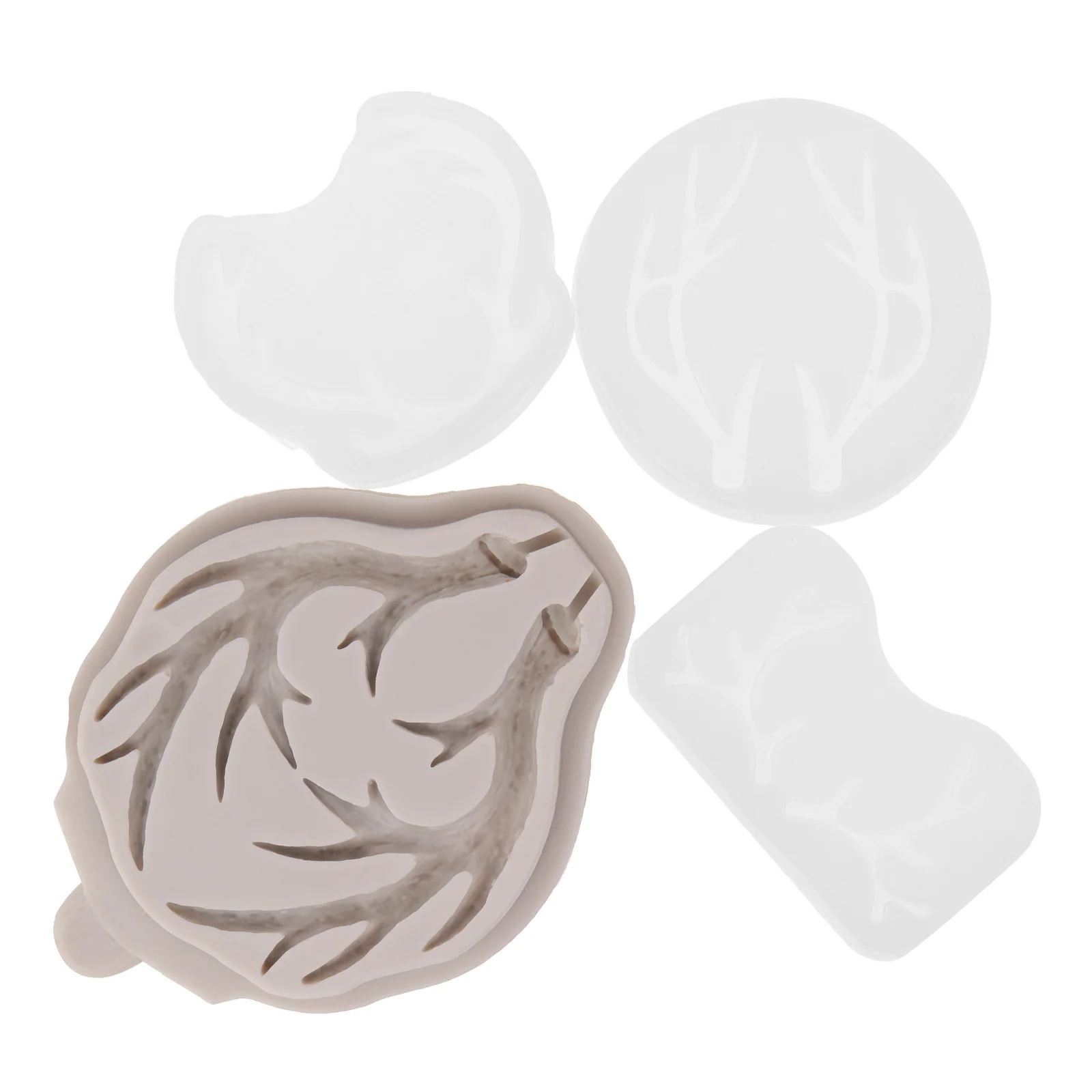 แม่พิมพ์ซิลิโคนรูปกวาง 4 ชิ้น สำหรับงาน DIY ทำเครื่องประดับ เรซิ่นอีพ็อกซี่ จี้ พวงกุญแจ สร้อยคอ ตกแต่งผนัง งานศิลปะรูปกวาง