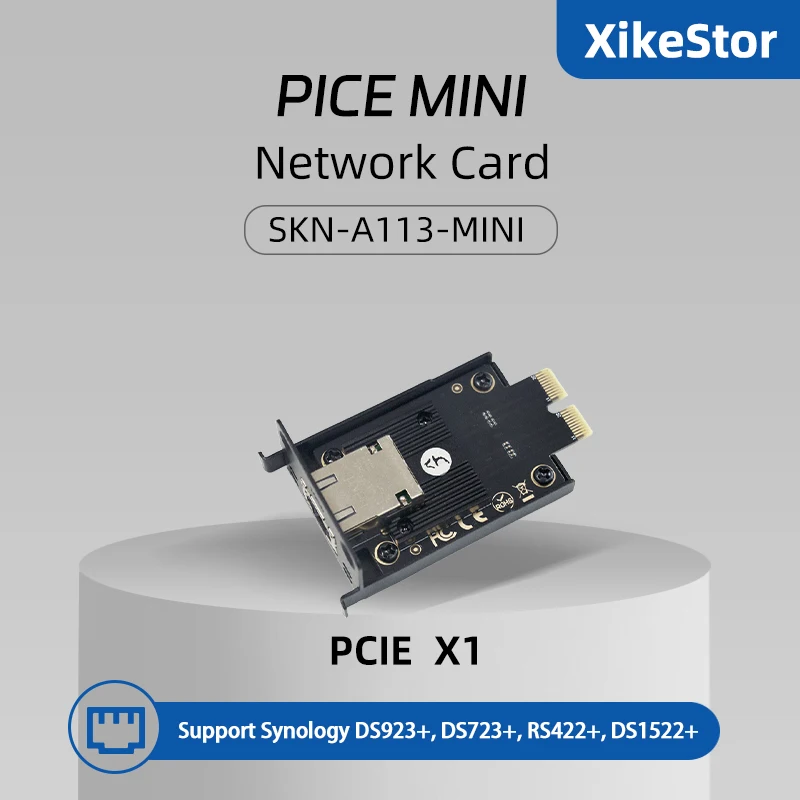 XikeStor Marvel AQC113C 10G Chip PCIEx1 Mini tarjeta Ethernet de 10 Gigabit compatible con synología +, SKN-A113-MINI