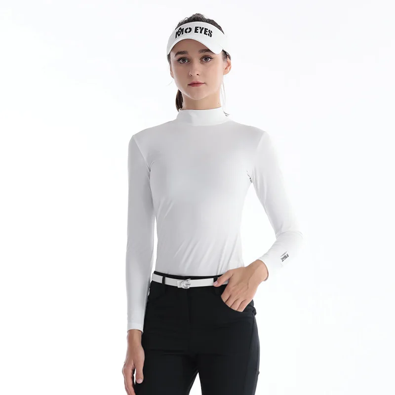 Women's Fashionable Slim fit Golf Long Sleeved T-shirt Moisture Wicking Ice Silk Sunscreen, essential For Outdoor Swing