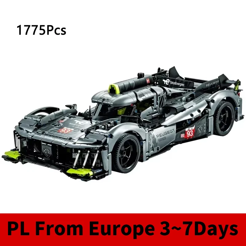 Blocs de construction de modèle de supercar 1775 pièces, super voiture de course 9x8, jouets d'assemblage, cadeau d'anniversaire pour adulte, compatible 42156