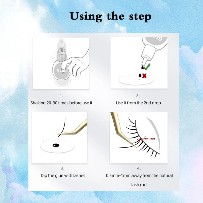 EONBEAUT Eyelash Extension Glue Korea Black Waterproof 5ml Individual Fast Drying Extra Strong Professional Makeup Adhesive Tool