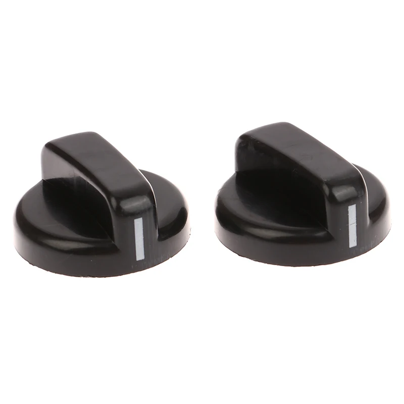 2PCS 8mm General Plastic Handle Gas Stove Replacement Control Switch Knob Range Oven Knob For Benchtop Burner Black Color