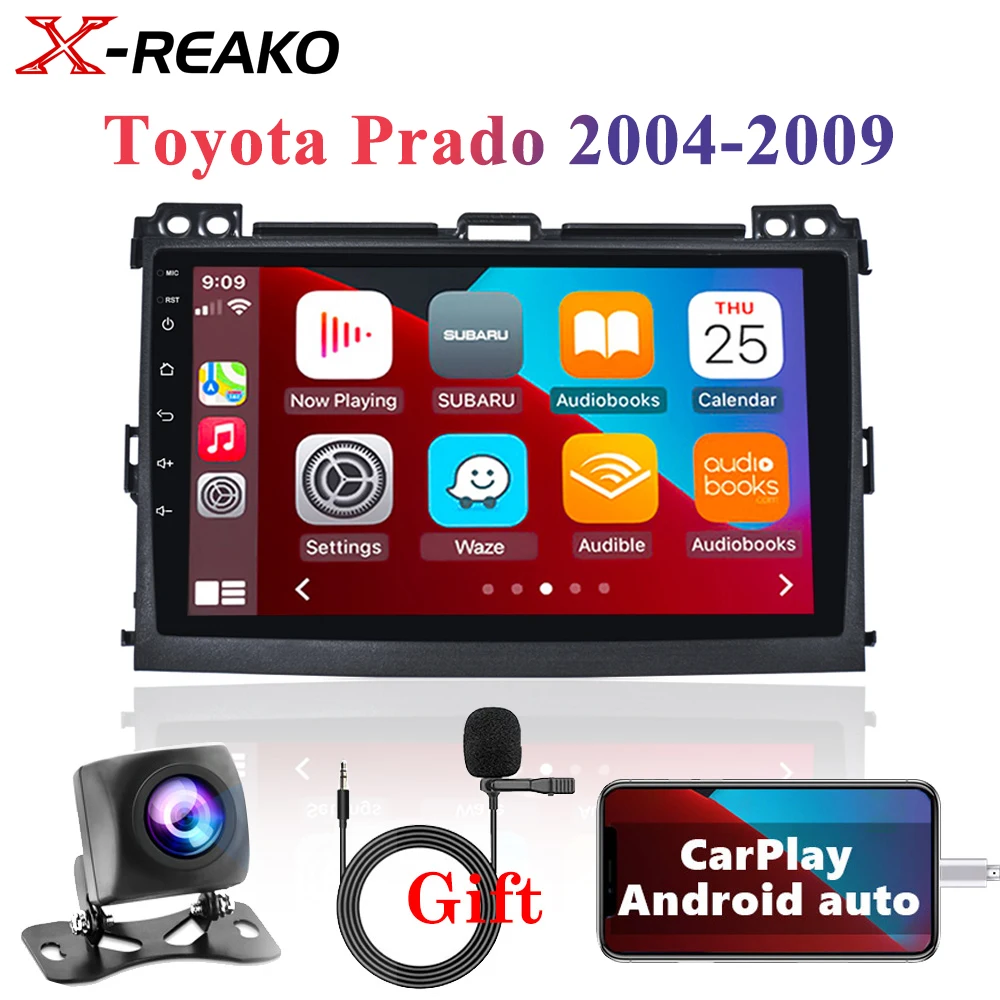 

X-REAKO Car Radio Multimedia Player For Toyota Land Cruiser Prado 120 Lexus GX470 2din Android Carplay Autoradio GPS