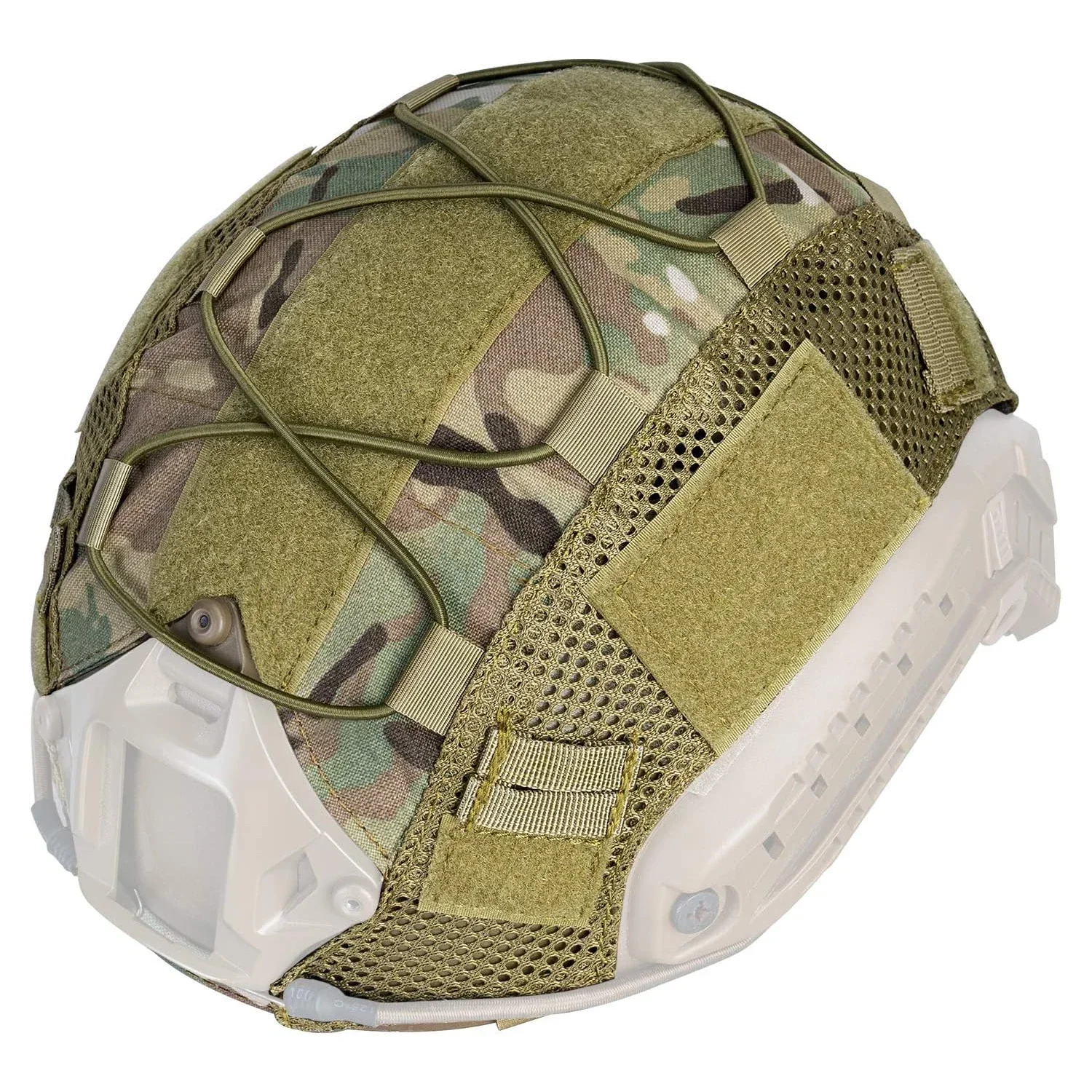 Tactical Helmet Cover for Fast Multi-Camo Helmet Cover Military Paintball Hunting Shooting Gear - Without Helmet