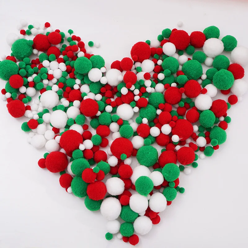 30pcs Mixed Color Fluffy Soft 20mm Plush Pom DIY Wedding Decoration Handmade Sewing Supplies Crafts