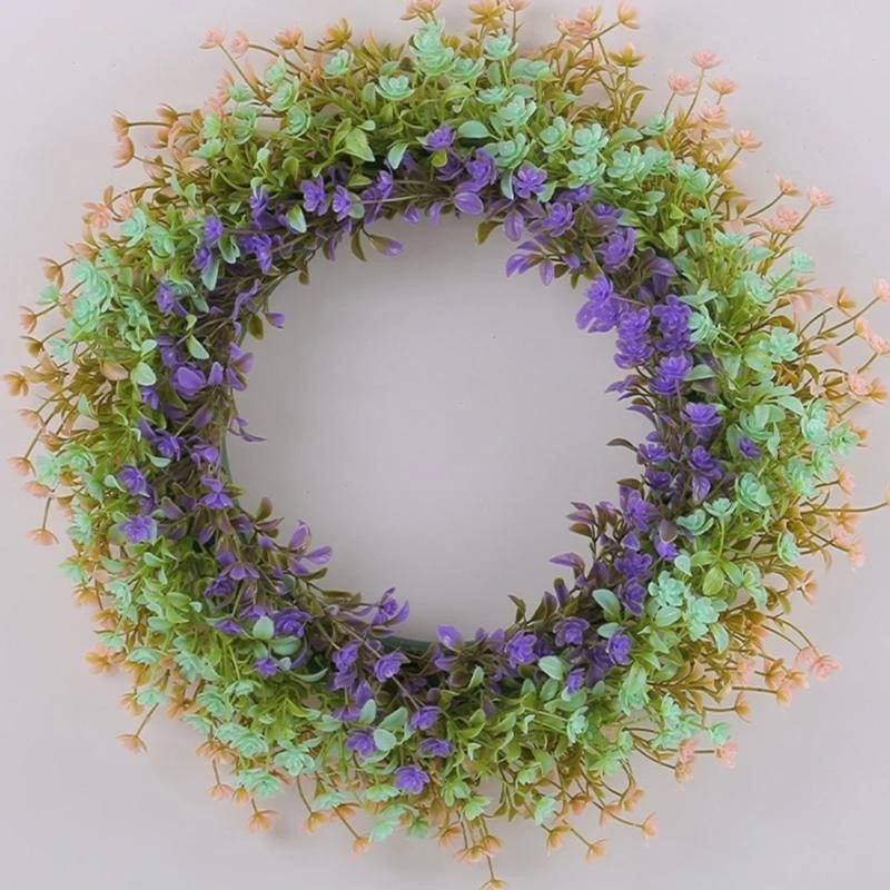 

Large Porch Pendant Artificial Flower Leaves Wreath Holiday Party Ornaments 15UB