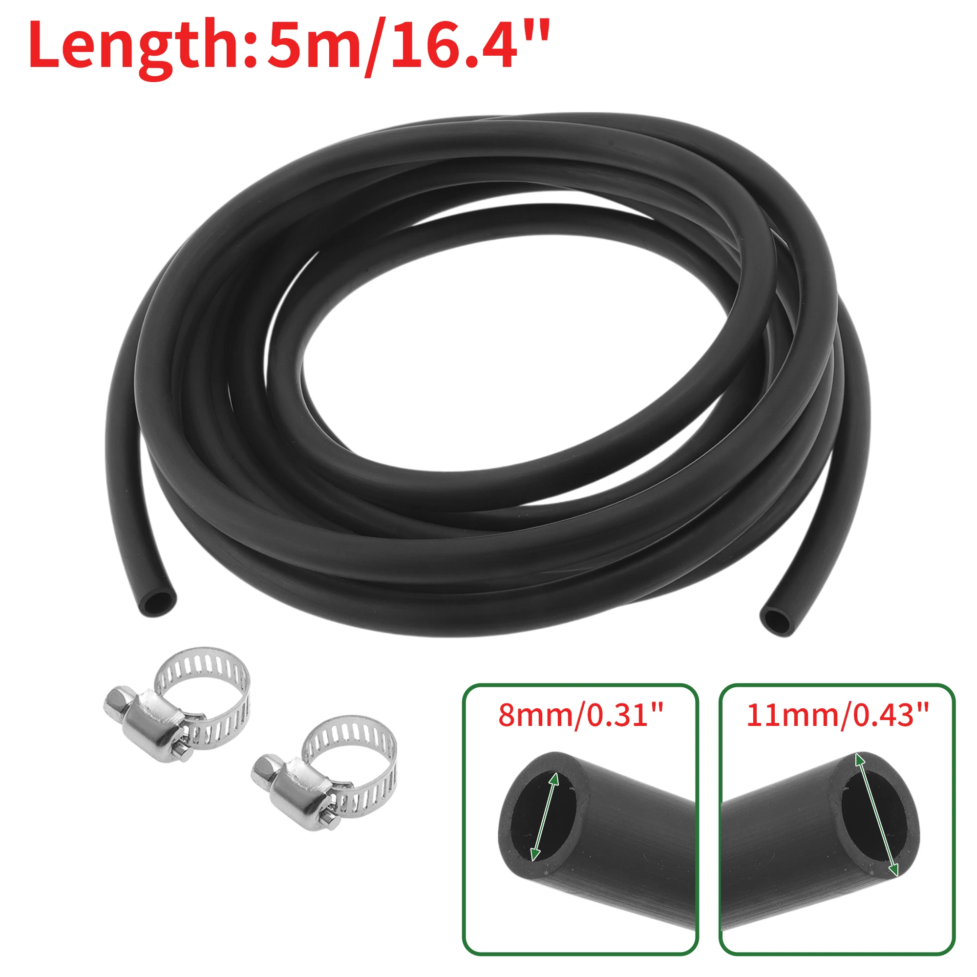 

UXCELL Lubricating Oil Hoses 8x11mm 5m Water Hose Pipe Tubing