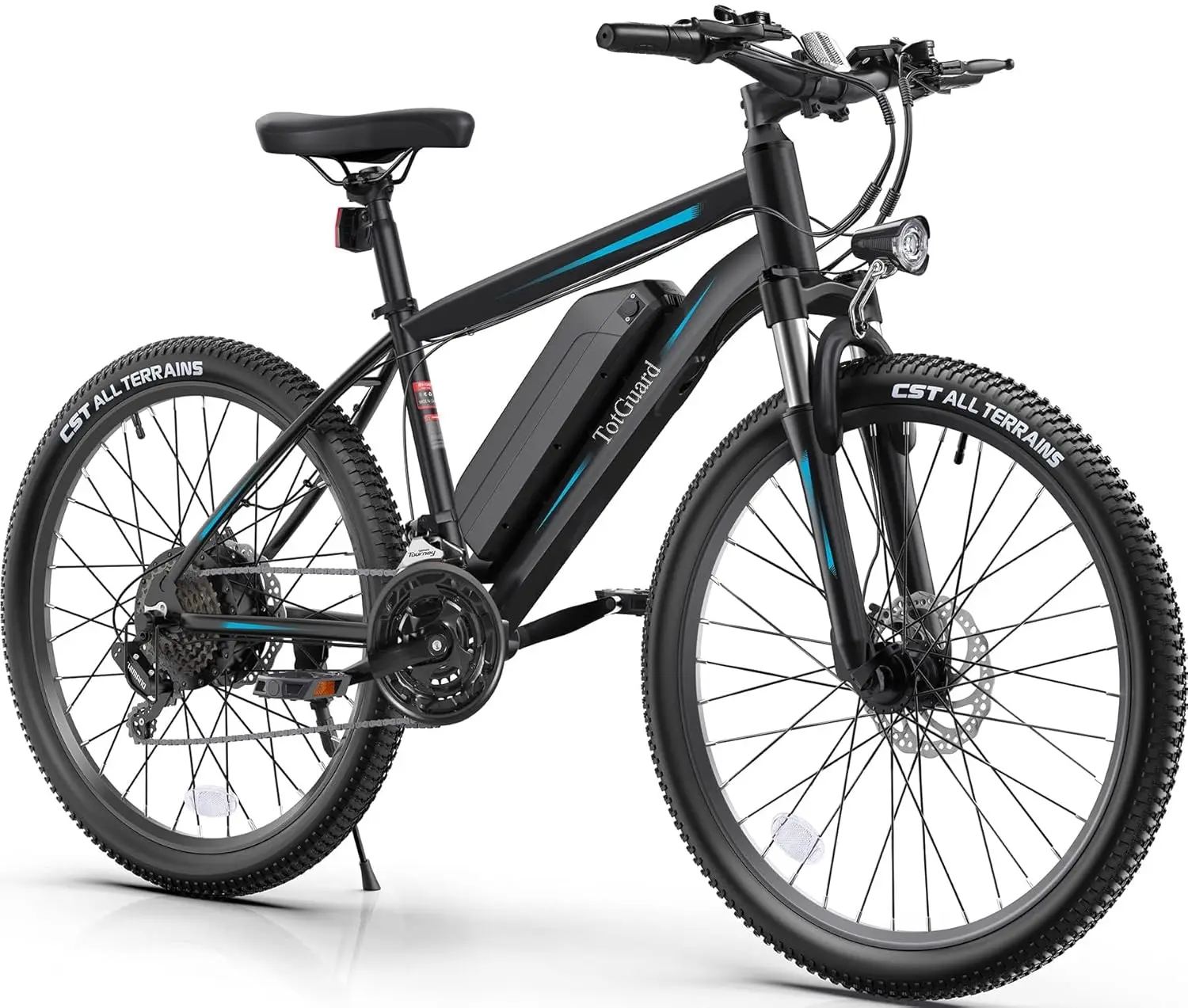 

500W 27.5" Electric Mountain Bike 19.8MPH 48V 499Wh Removable Battery 21-Speed Lockable Suspension Fork Adults, Customized