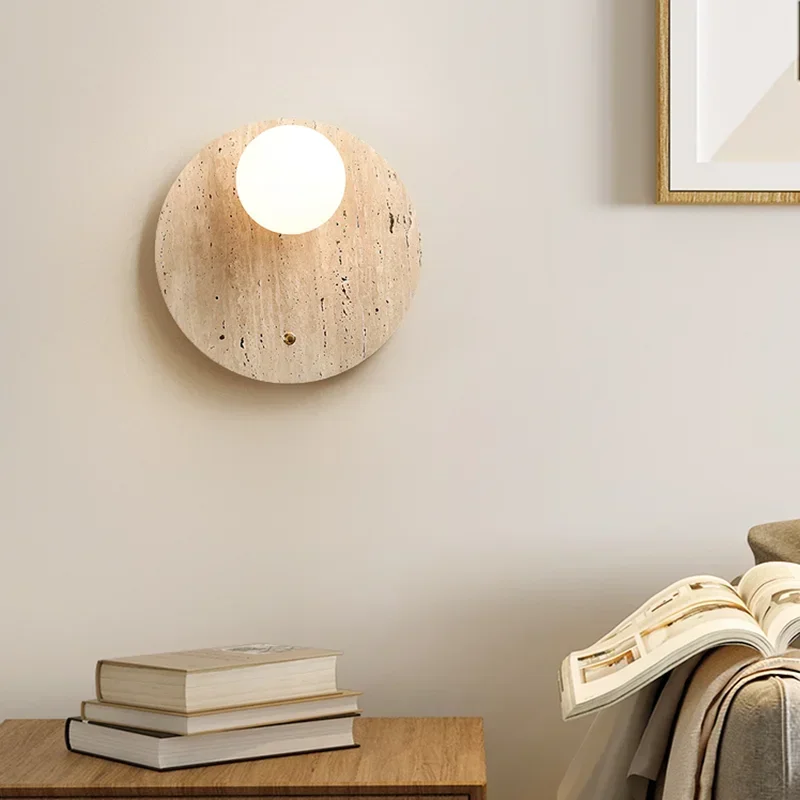 High Quality Natural Stone Led Wall Lamp Sconce Lights for Bedroom Living Room