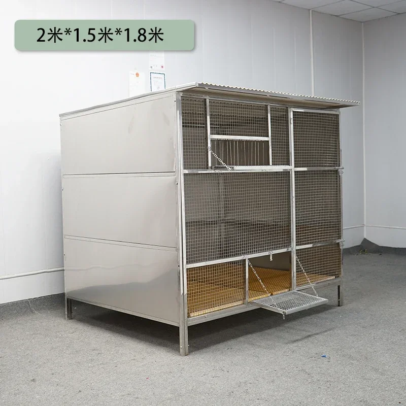 Stainless steel large pigeon cage windproof and rainproof racing pigeon carrier pigeon professional breeding cage