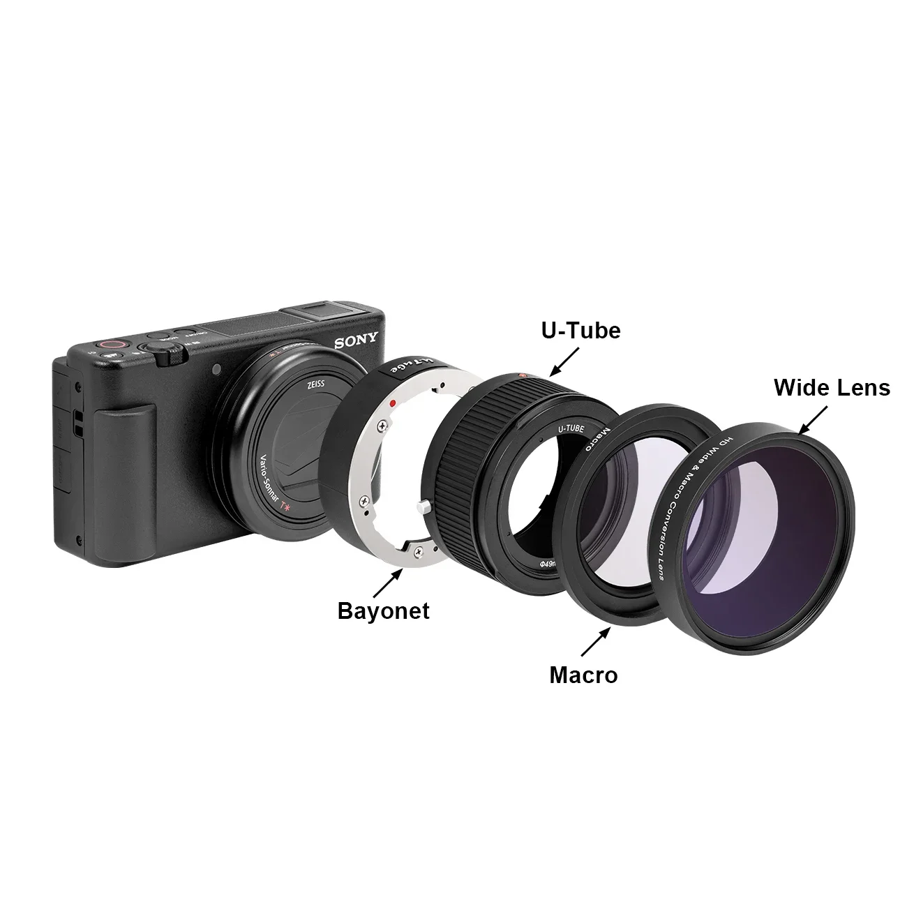 Ibooolo Fabriek Directe Levering Oem 16Mm Groothoek 15x Macro-Omzetter Lens Voor ZV-1, Rx100 Iii Iv V, Canon G7 M3