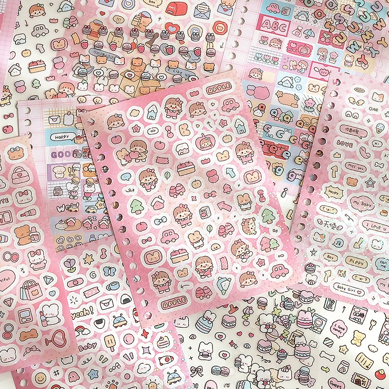 Mr Paper, Little Noga Sticker Book Series sticker book scrapbooking stickers Student Stationery Supplies cheap kawaii stationery