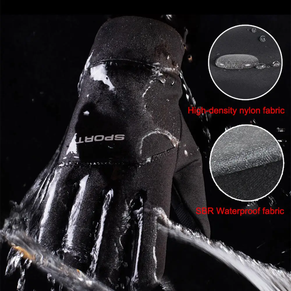 2025 고품질 겨울 남녀 공용 따뜻한 장갑 플러시 야외 스포츠 방풍 및 방한 자전거 장갑