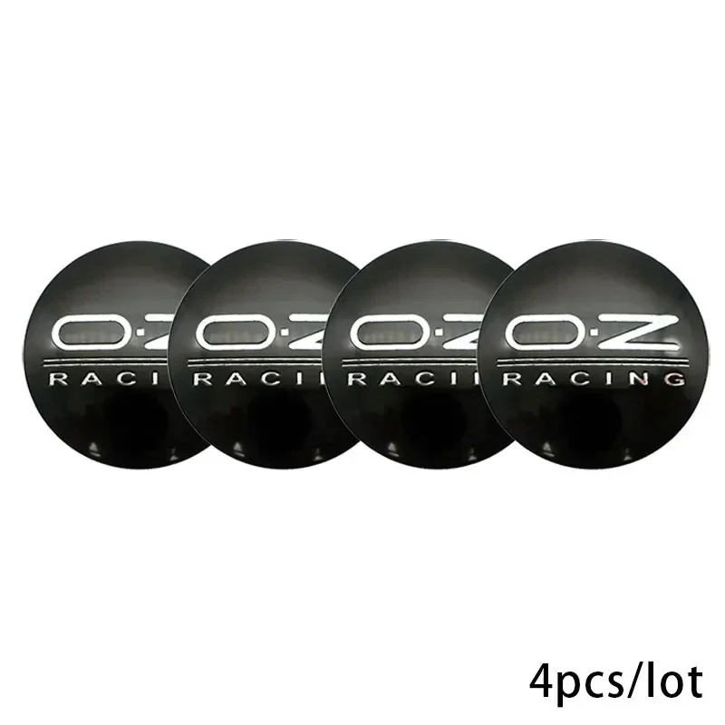 4 buah 56MM OZ Emblem pusat roda mobil penutup Hub stiker untuk NISSAN Audi Mazda Honda Tesla Lexus Chevrolet Hyundai