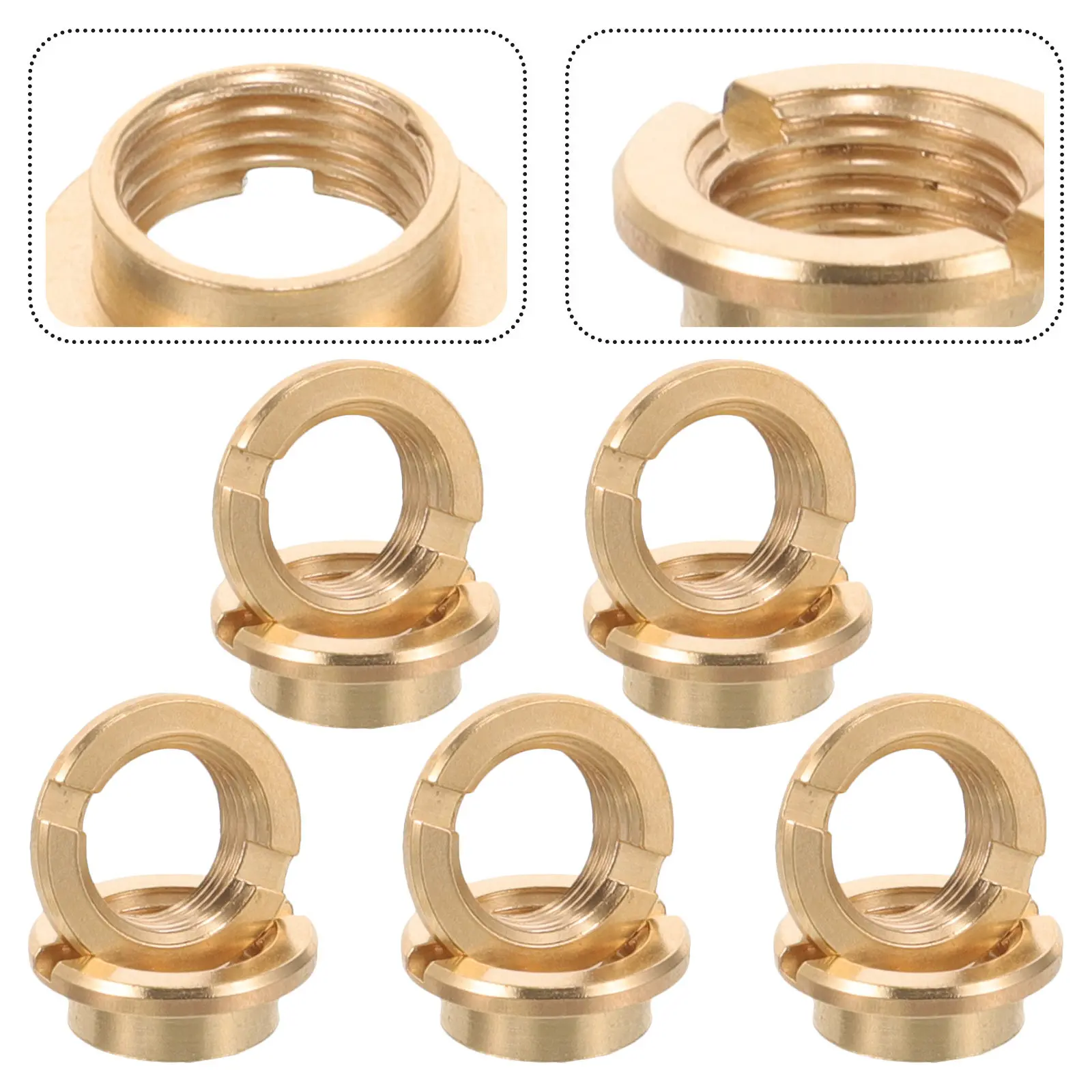 10Pcs Quartz Clock Repair Nut Sinking Design Reduces Vibration Noise Luxury Metallic Finish Fits All Standard Clock Movements