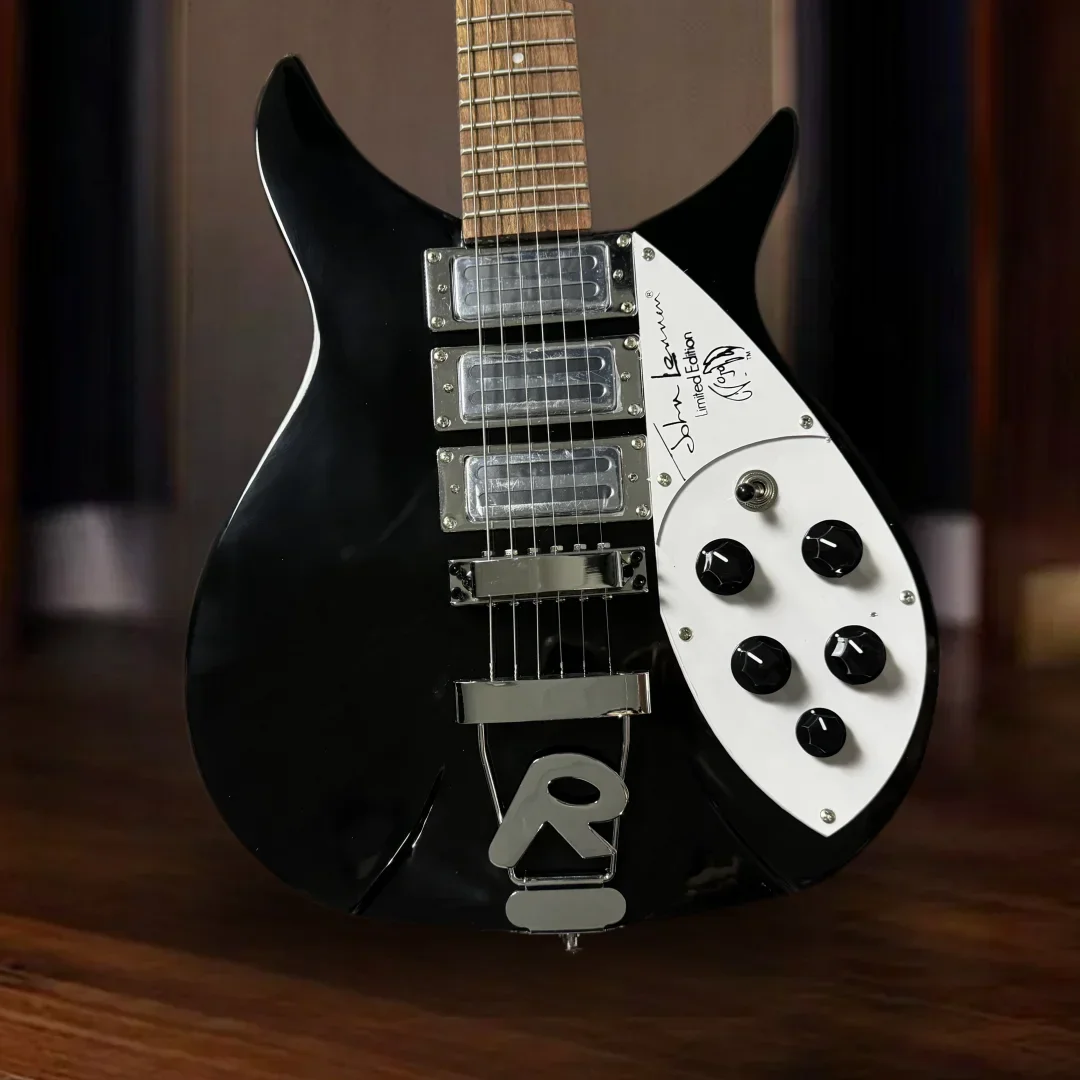 

Free Shiping Black Electric Guitar High-quality 6-string 325 Guitar with 3 Pickups R Tail Rosewood Fingerboard Material34 Inches