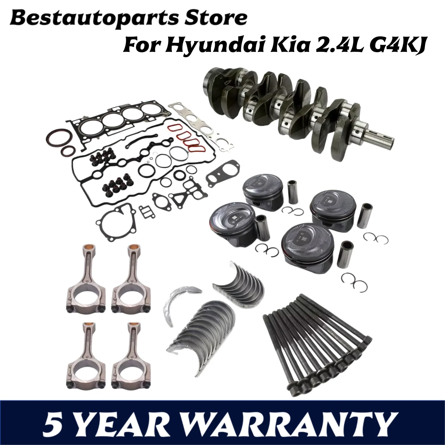 G4KJ محرك إعادة بناء مجموعة الإصلاح لشركة هيونداي كيا سورينتو أوبتيما سبورتاج 2.4L 23040-2G500 21443-25000 23510-2G500 23111-2G200 #1