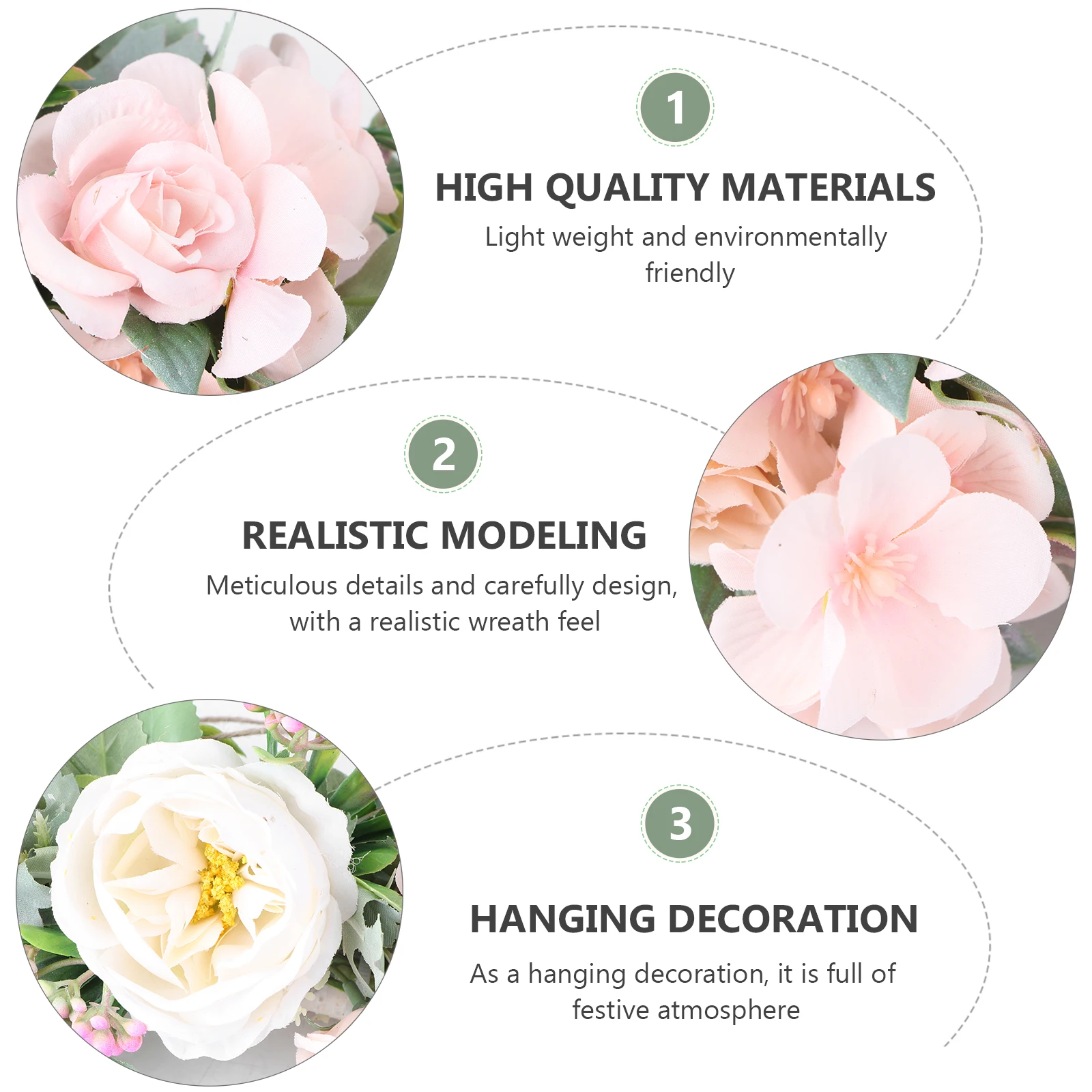 

1pc Nordic Style Wall Hanging Flower Peony Wall-Mounted Ornament Home Bedroom Party Decoration Diy Fake Dry Branch