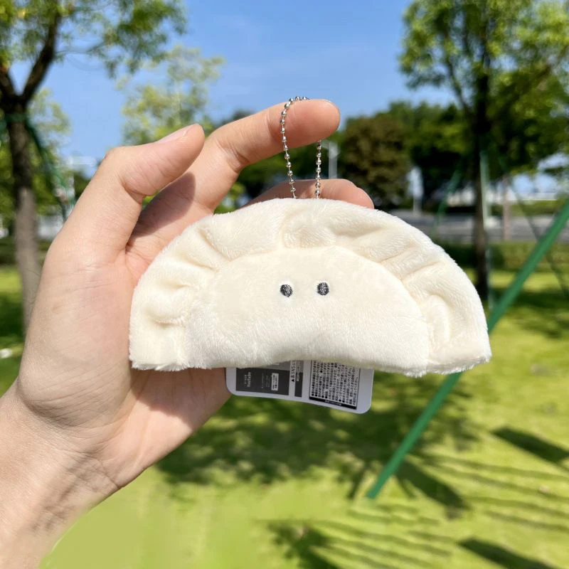 Cute Dumpling Keychains For Bag Pendant Creative Food Design Plush Doll Keychain Wholesale Kawaii Dumpling Doll Keyrings Keys