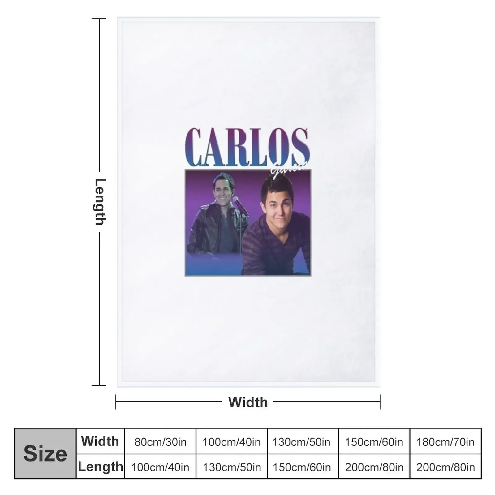 Retro Carlos Big Time Rush Perfect Gift Fan Throw Blanket Loose Thermals For Travel Soft Blankets