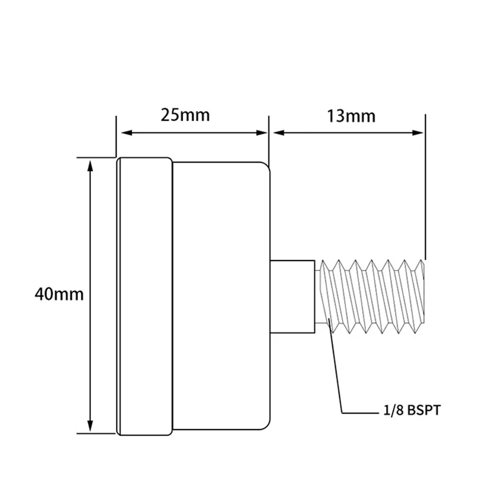 

Манометр, наполненный жидкостью, 40 мм, корпус из нержавеющей стали, 030 фунтов на квадратный дюйм, с резьбой 18BSPT для измерения газа и жидкости