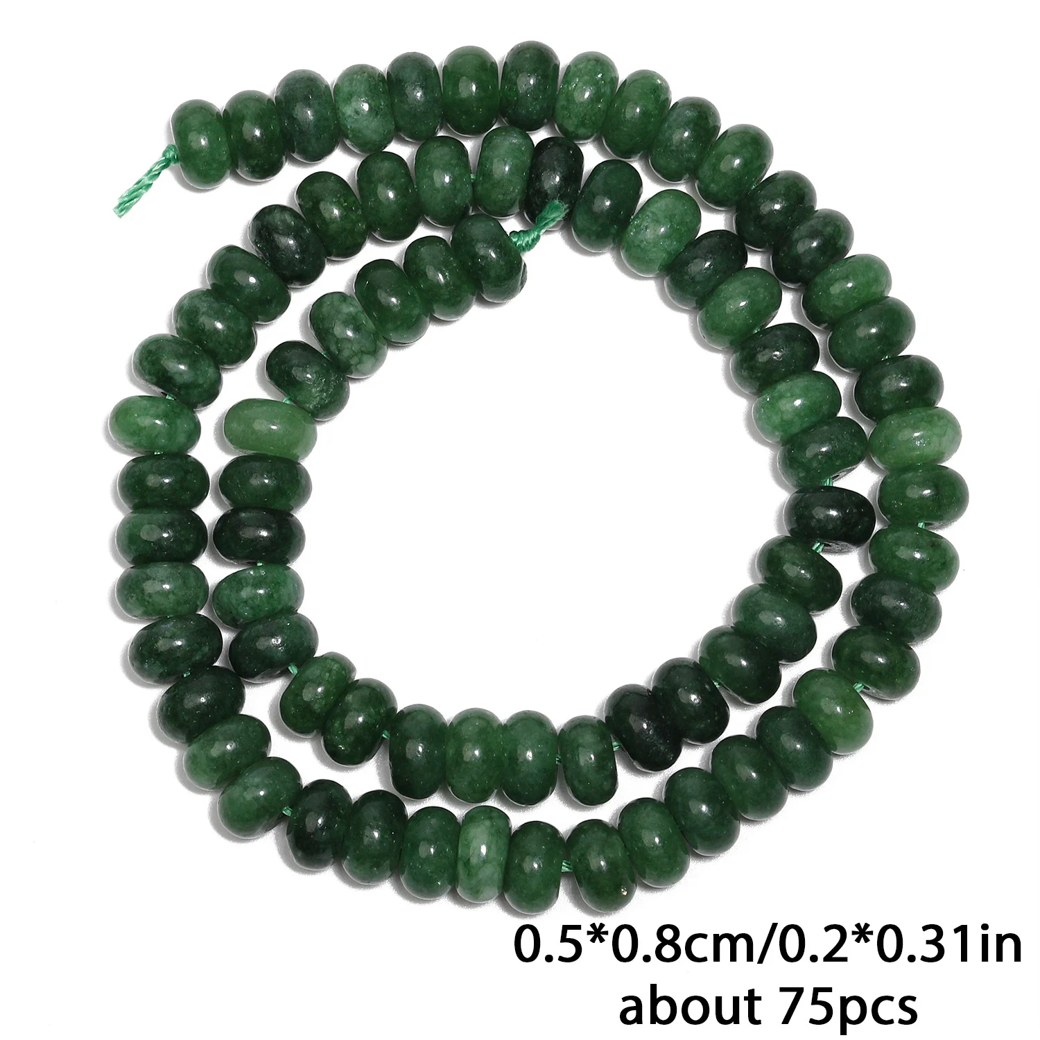 Natursteine Rondelle Spacer Perlen 5x8mm Gelb Grün Jade Flache Runde Perlen für Armbänder Perlen Schmuckherstellung Zubehör – Detail 34
