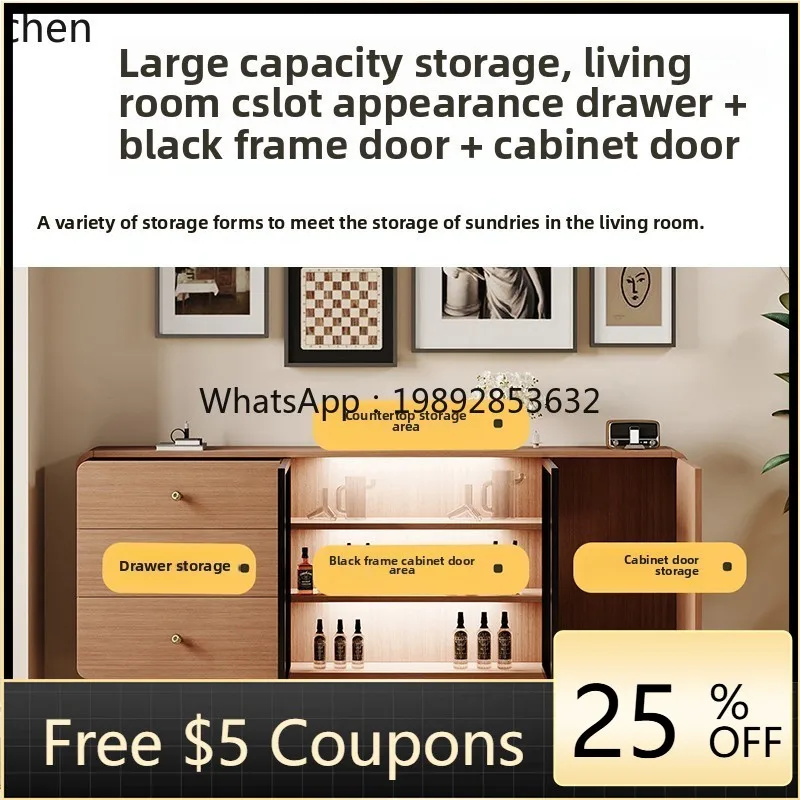 

new Chinese side locker integrated against the wall kitchen cabinet household living room storage 30cm side cabinet