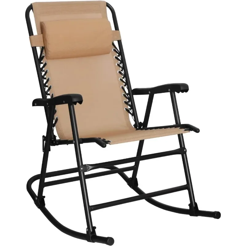 

Outdoor Mesh Zero Gravity Lounge Rocker with Pillow