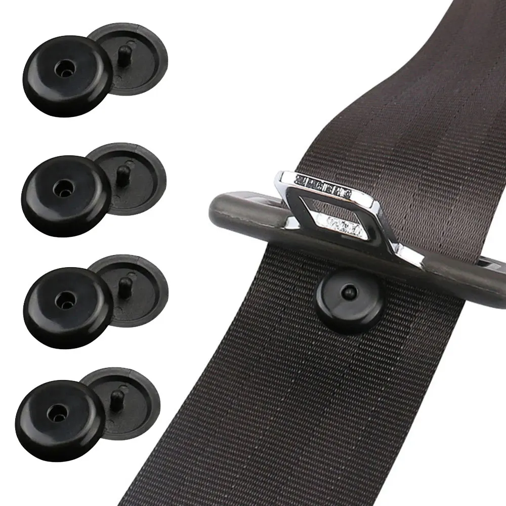 

5Pairs Universal Car Auto Seat Belt Stop Button Clips Fastener Retainer Seatbelt Adjuster Buckle Stopper Holder Rivet Stud Clips