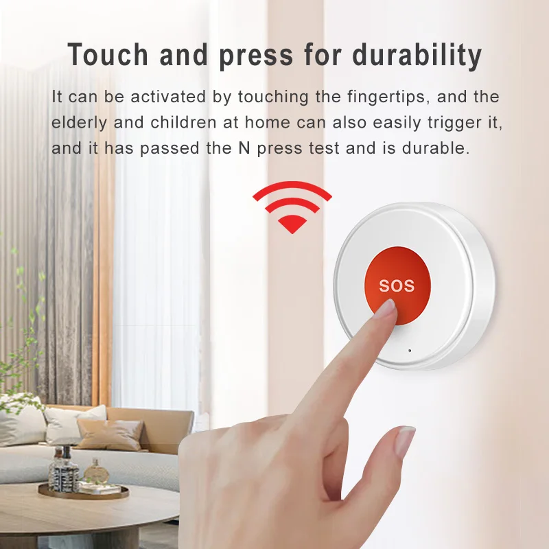 Tuya WiFi SOS زر مفتاح واحد جهاز إنذار أمان لاسلكي للطوارئ للأطفال المسنين سلامة المنزل تطبيق الحياة الذكية عن بعد