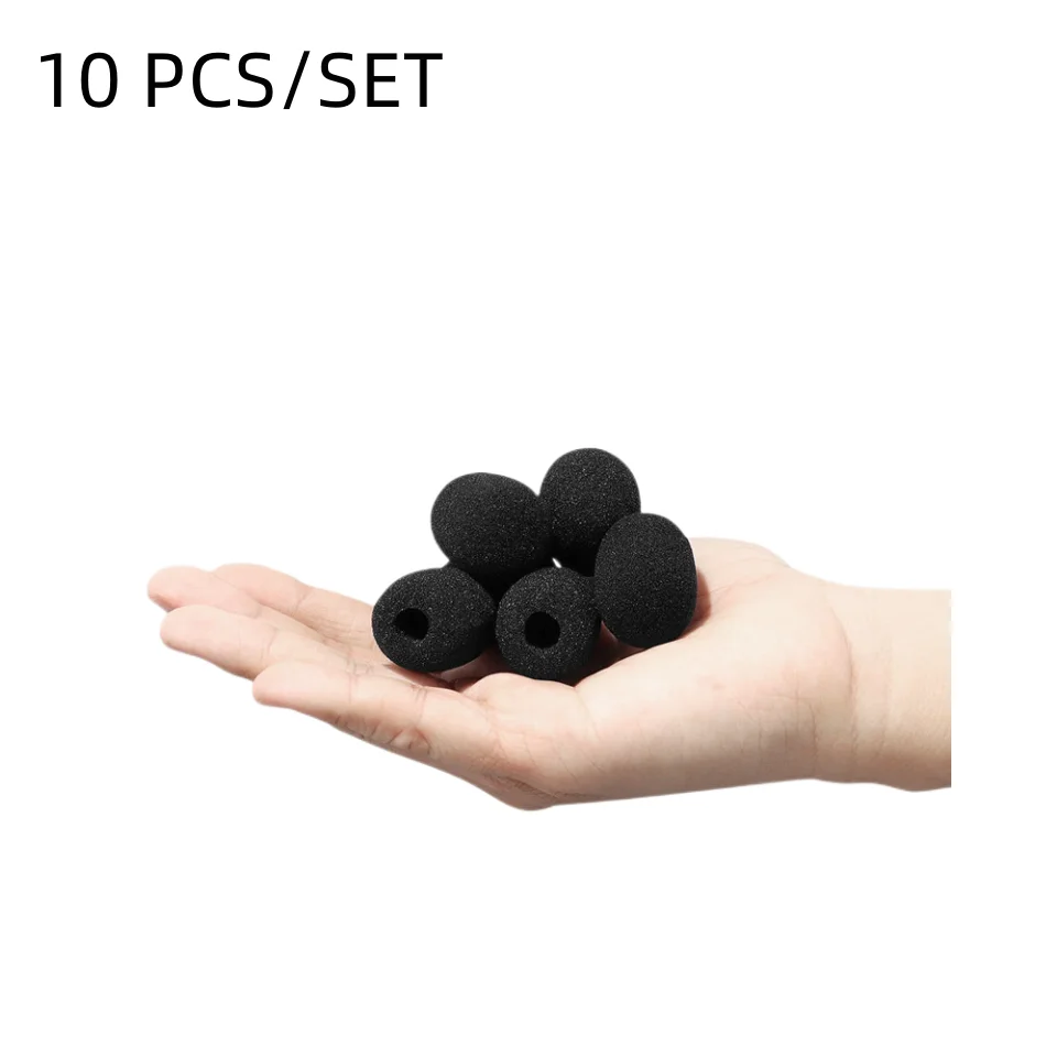 Windscreen Cover Microphone Cover Microphone Cover 10Pcs 12x10mm Black For Gaming Headset Headworn Mic New Style