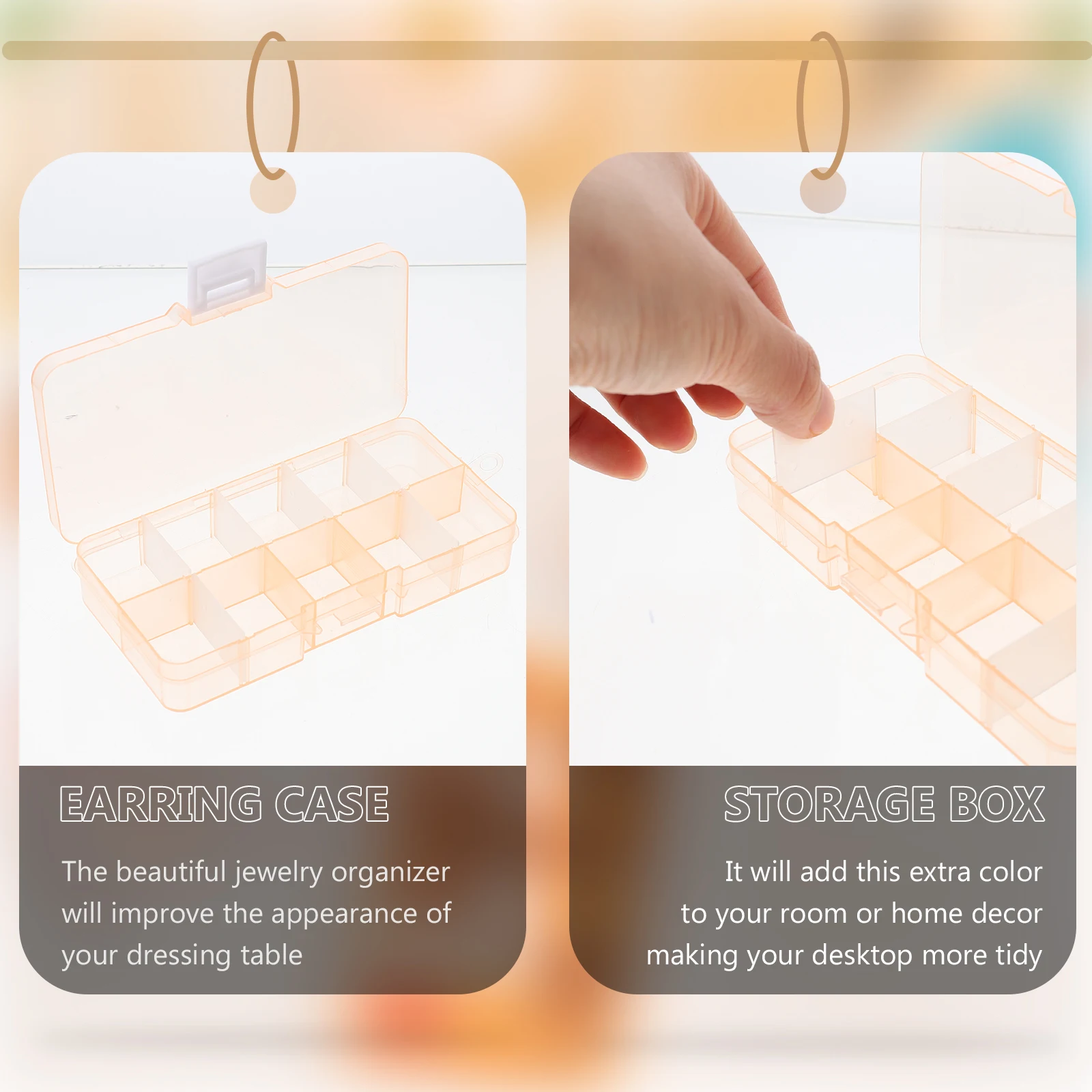 

Ящик для хранения ювелирных изделий с несколькими отделениями, прозрачный чехол-органайзер для серег, ожерелий, колец, дисплей, бытовой декоративный