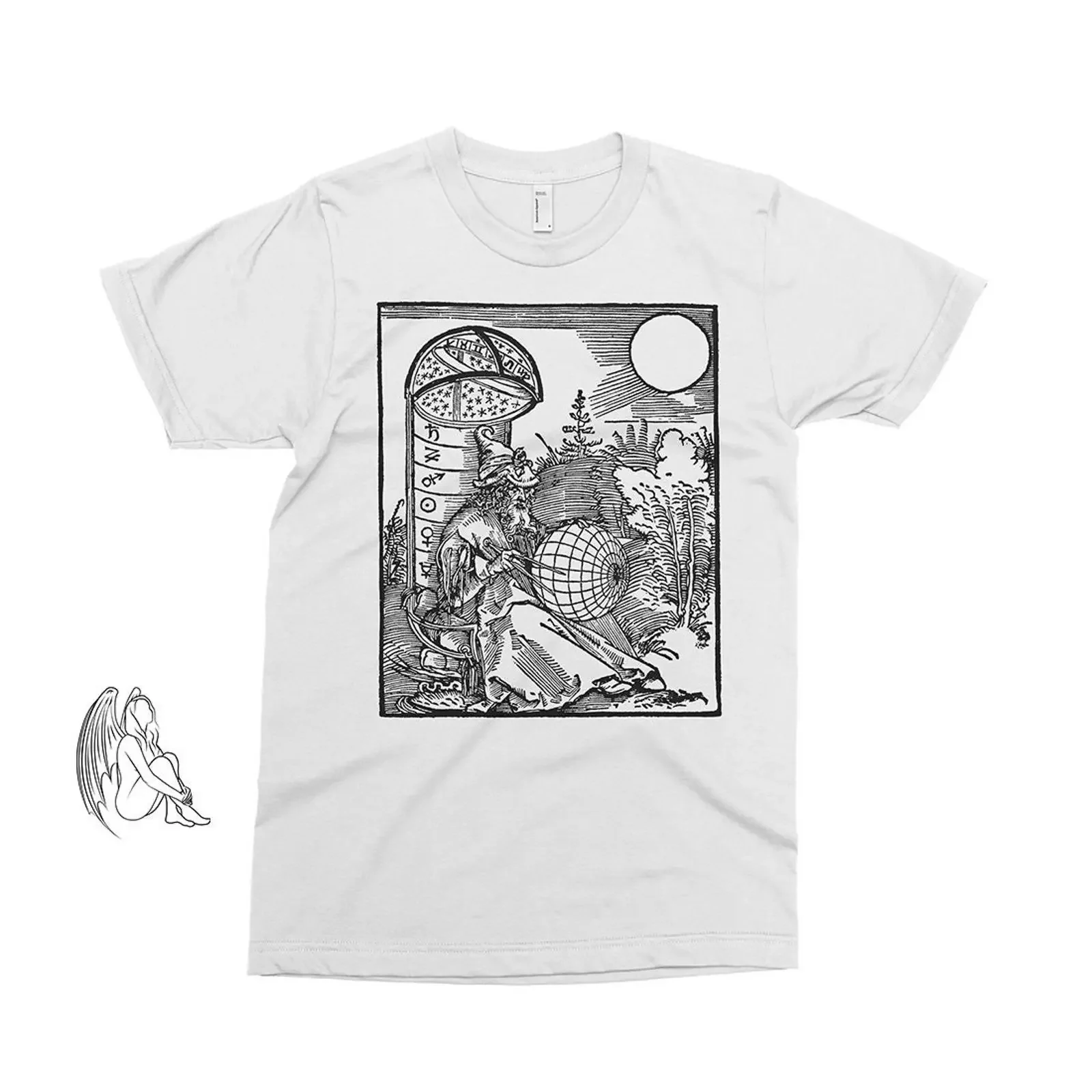 The Astronomer Albrecht Durer T shirt Dürer Art Woodcut Apocalypse Engraving Dore Cute  vintage Washed designer clothes