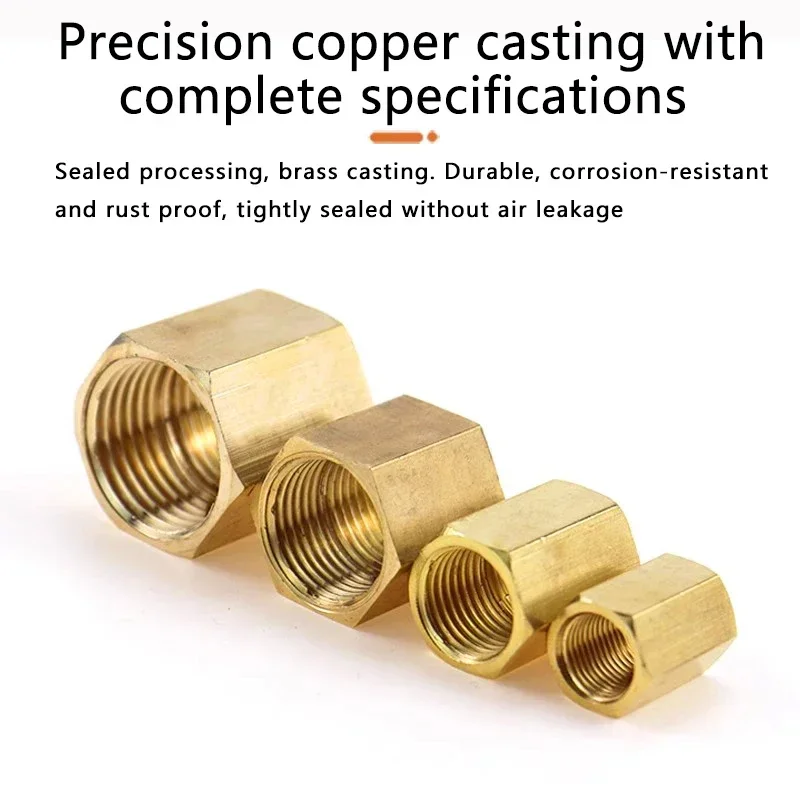 Innengewinde Messing rohr verschraubung Kupfers ch lauch Sechs kant kupplung-schneller Stecker (1/4 