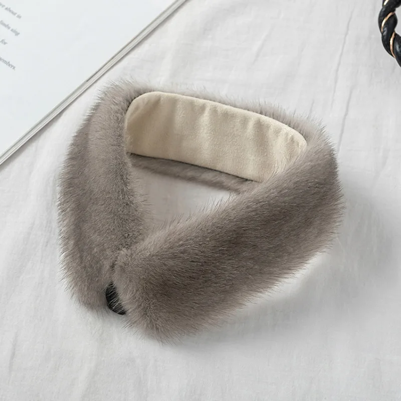 Real Mink Fur Scarf For Neck Protection Winter Thickened And Warm Fashion Fur Scarf For Women Luxury Genuine Mink Fur Scarves