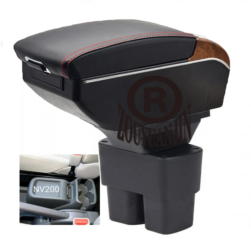 

For Nissan NV200 Evalia Armrest Box Interior Parts Car Center Console Arm Storage Elbow Rest with USB