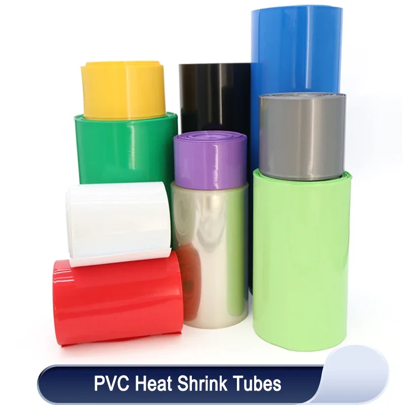 

PVC Heat Shrink Tube Heat-shrink Film Width 85mm ~ 400mm Insulated Tubing lithium Cable Sleeve Wraping Cover 18650 Battery Case