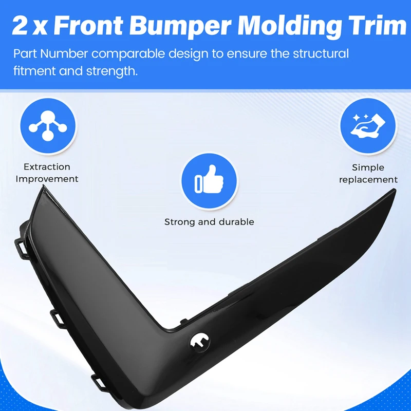 สําหรับ BMW 5 Series G30/G38 กันชนหน้าซ้าย/ขวา Moulding Strip 51118747845 51118747846   คิ้วคิ้วกันชนหน้า