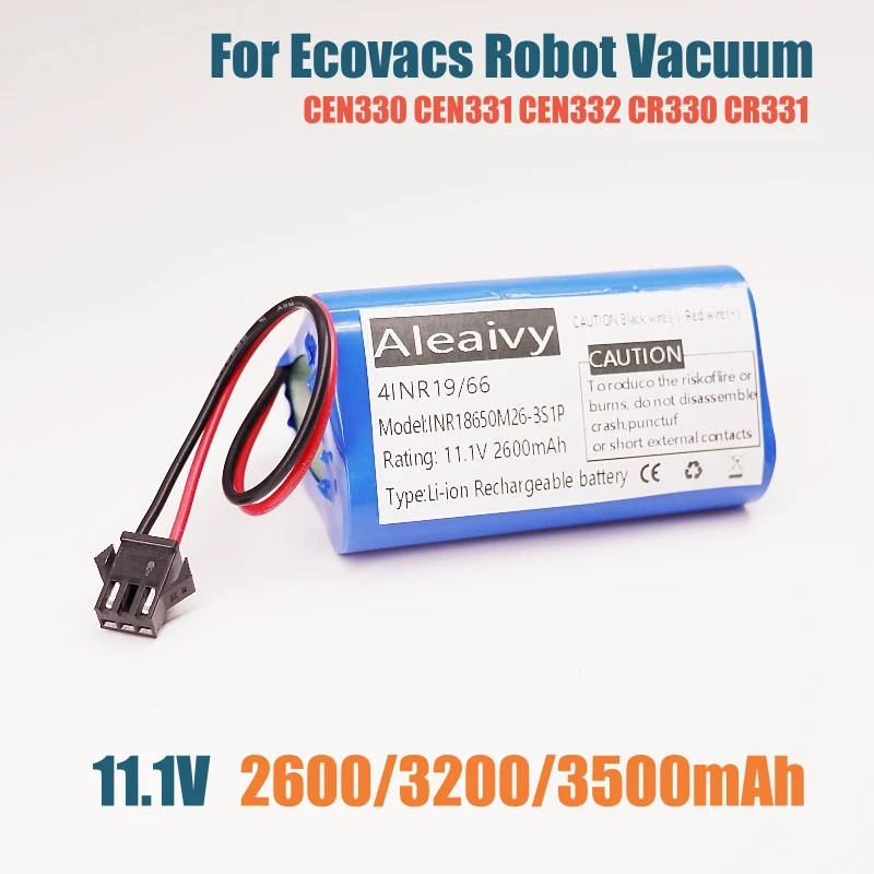 

11.1V 3500mAh 2800mAh 2600mAh Li-Ion Rechargeable Battery Pack For Ecovacs Robot Vacuum CEN330 CEN331 CEN332 CR330 CR331