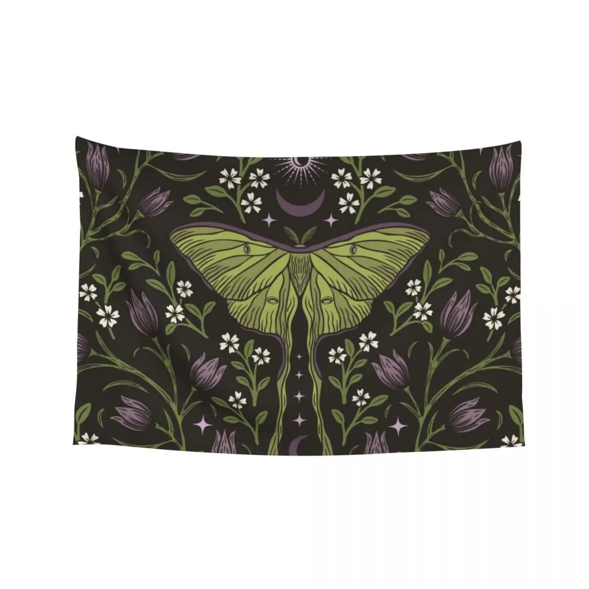 

Luna moth in purple and green Tapestry Wall Carpet Decoration Room Bedroom Deco Wall Decor Hanging Tapestry