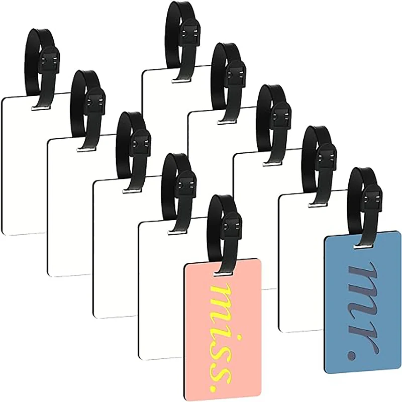 10pcs Key Tags Plastic Key Chain Tags With Blank Paper Labels Split Keyring DIY Making Numbered Baggage Identifier Tag