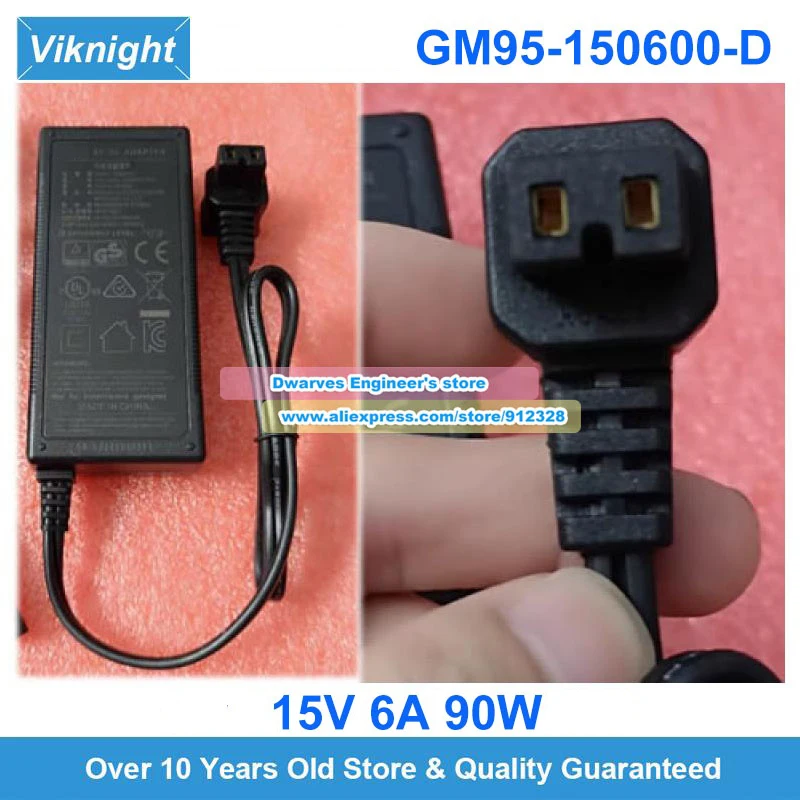 GM95-150600-D AC Adapter 15V 6A 90W Laptop Charger Power Supply MSIP-REM-GVE-GM95-129700-D HU10379-16023A