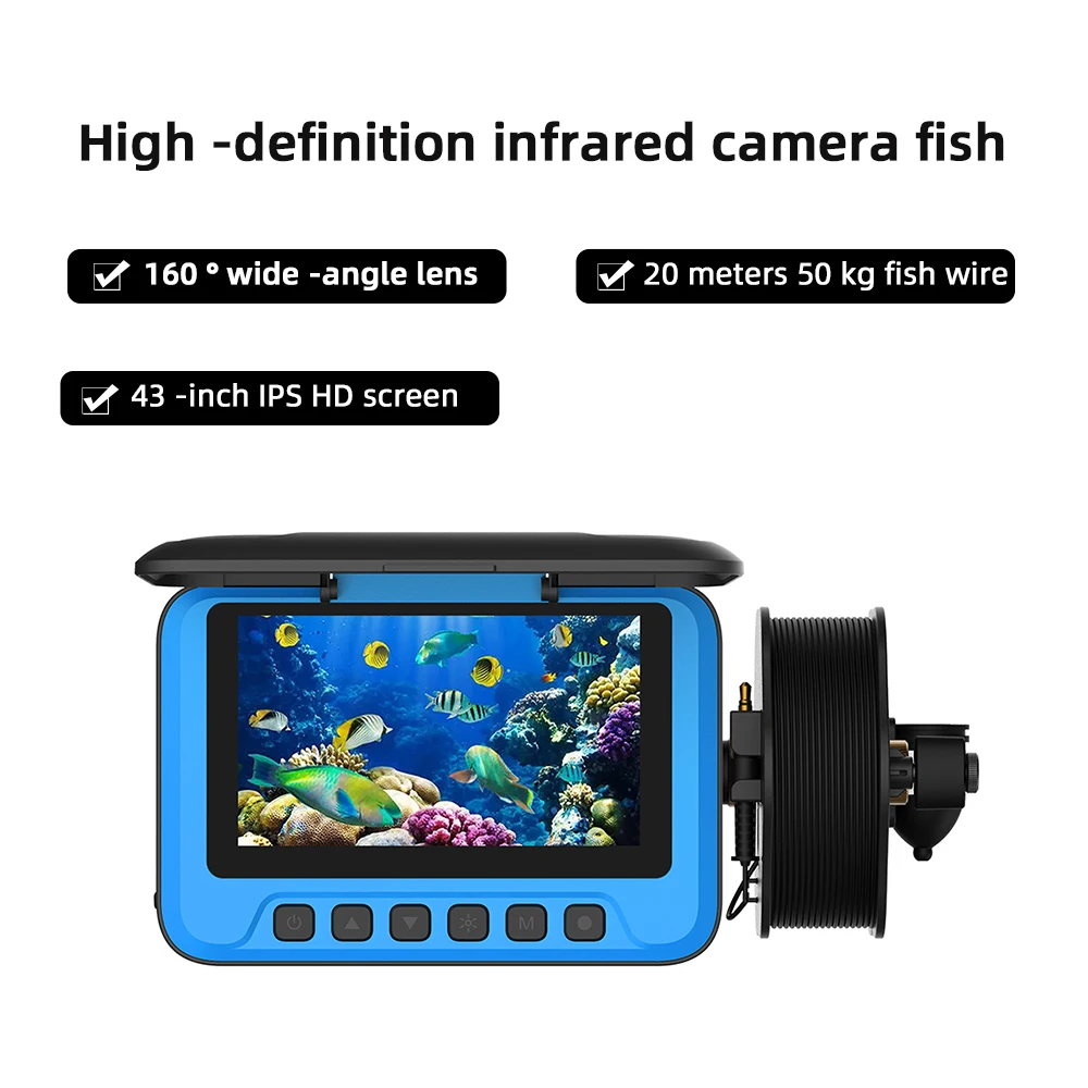FDV3000 HD Fishing Monitoring 4000mAH Extra Iong Standby Fishing Camera Infrared Night Vision Underwater Visual Fish Finder
