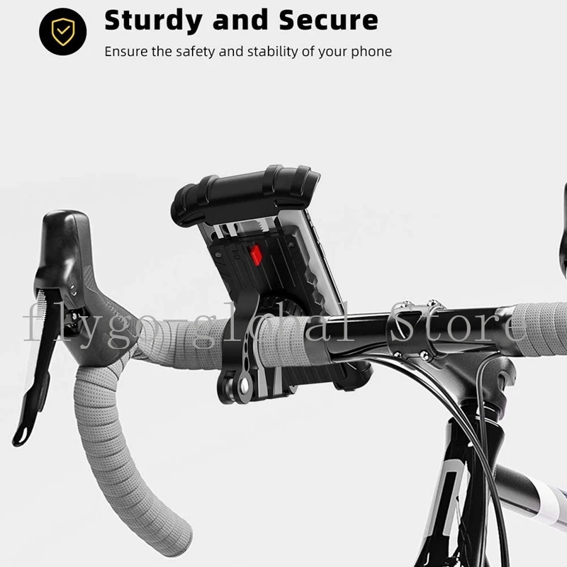 

Motorcycle Bike Phone Holder Motorcycle Phone Mount Handlebar Holder for Outdoor for Cycling Black