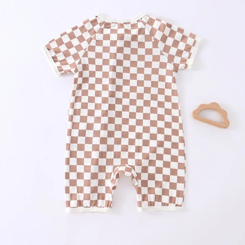 2026 Baby Boy Girl Clothes Summer Plain 3-9 Months Newborn Clothing Baby Rompers Bamboo New Born Baby Clothes view 2