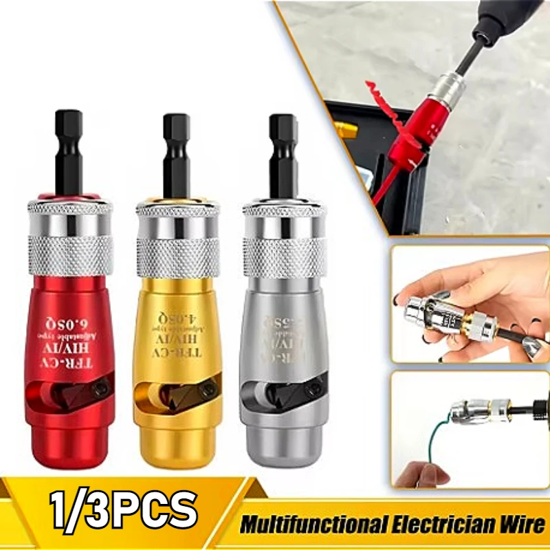 Portable Electrician Wire Stripper For Quickly Stripping Wire Use With Hand Electric Drill Aluminum Alloy Electrician Tool