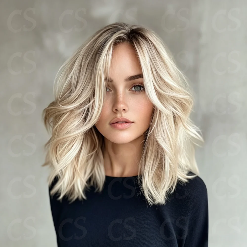 Heat-resistant 18inch Glueless Highlight Blonde Natural Straight HD Lace Front Wig for Women Soft Heat Resistant Fashion Wig