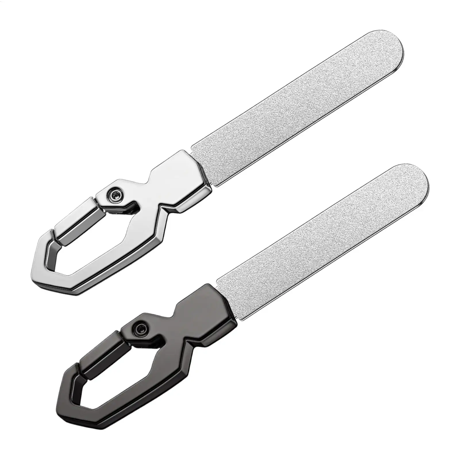 Stainless Steel Nail Grinding Strip Double Sided Polishing Nail File Portable Keychain Manicure Tool Nail Trimmer For Home
