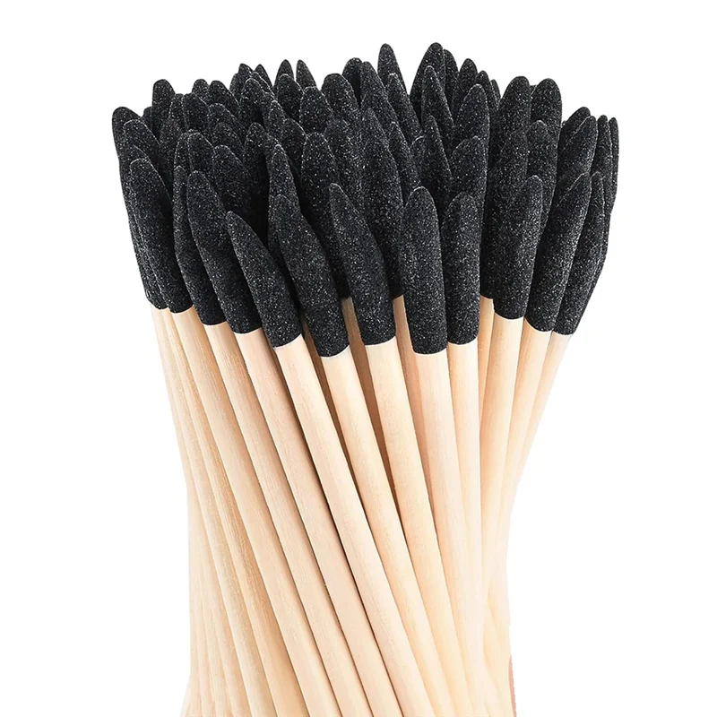 ABKO-Sanding Sticks 100Pcs Sanding Twigs Fine Detailing Sticks For Models Wood Hobby Polishing-Matchstick Style
